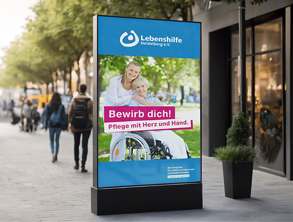 OOH Werbung für Stellenanzeigen in der Pflegebranche